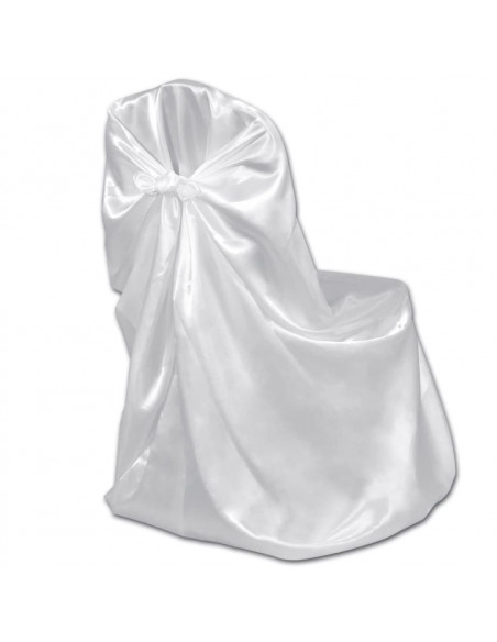 Coprisedia Bianca per Feste di nozze 6 pezzi