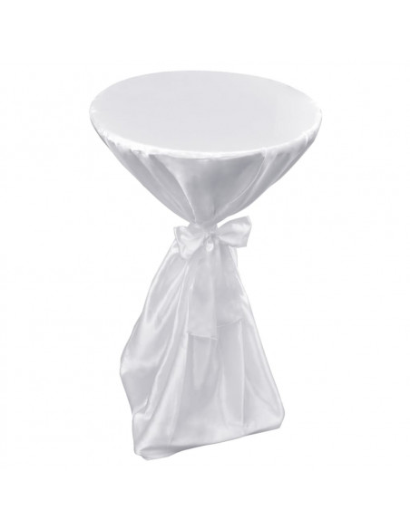 Copritavolo Bianco 60 cm con Fettuccia 2 pezzi
