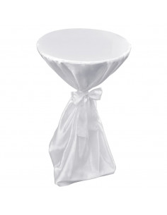 Copritavolo Bianco 70 cm con Fettuccia 2 pezzi