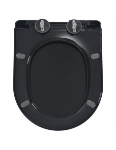 Copriwater Ammortizzato a Sgancio Rapido Nero