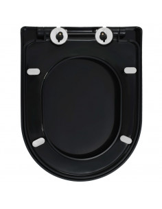 Copriwater Ammortizzato a Sgancio Rapido Nero