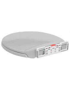 Copriwater Chiusura Ammortizzata e Sgancio Rapido Grigio Ovale