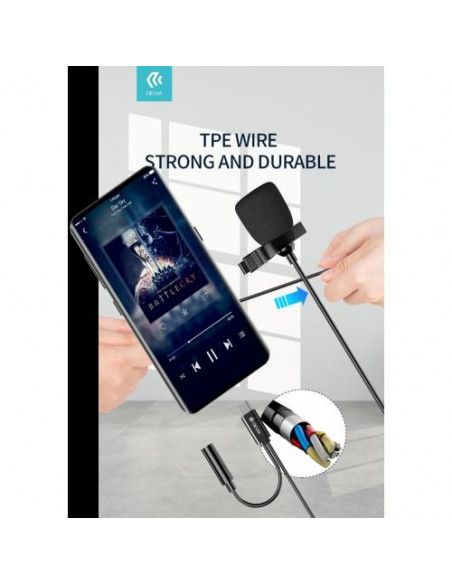 DEVIA MICROFONO PER SMARTPHONE A FILO CON CONNETTORE TIPO-C