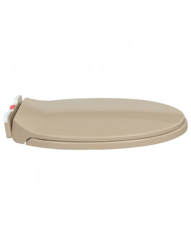 Copriwater Chiusura Ammortizzata e Sgancio Rapido Beige Ovale