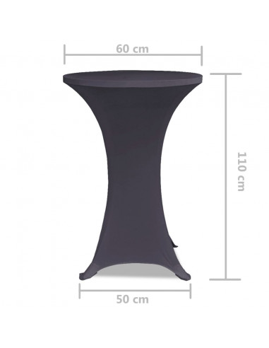 Copertura Elastica per Tavolo 60 cm Antracite