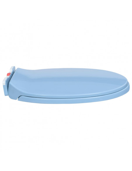 Copriwater Chiusura Ammortizzata e Sgancio Rapido Blu Ovale