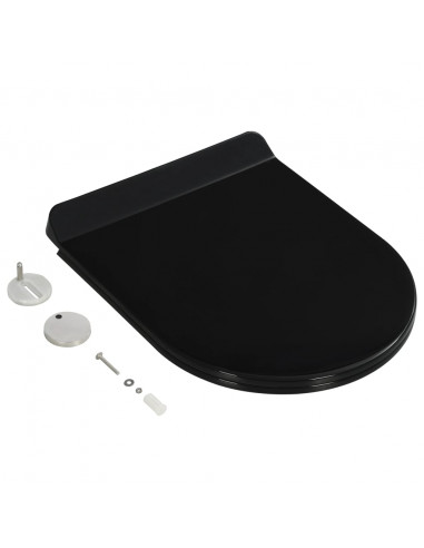 Copriwater Ammortizzato a Sgancio Rapido Nero