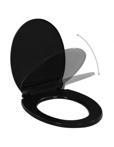 Copriwater Ammortizzato a Sgancio Rapido Nero