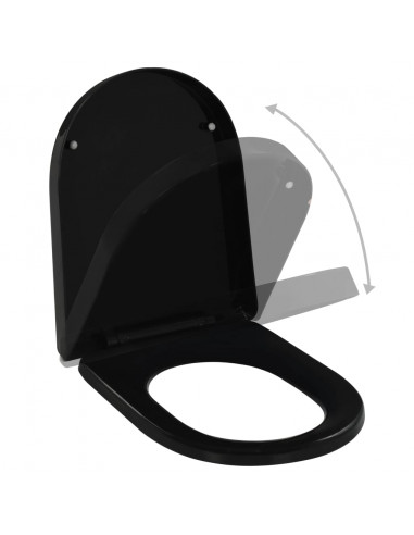 Copriwater Ammortizzato a Sgancio Rapido Nero