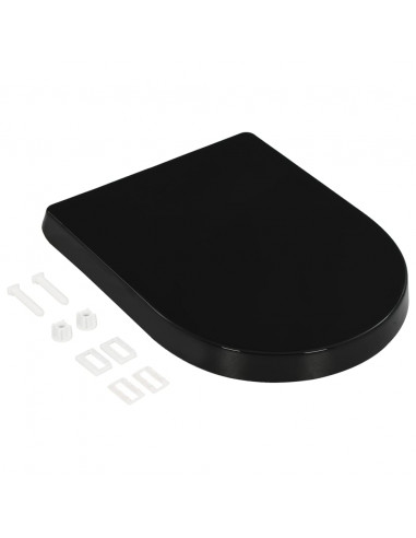 Copriwater Ammortizzato a Sgancio Rapido Nero