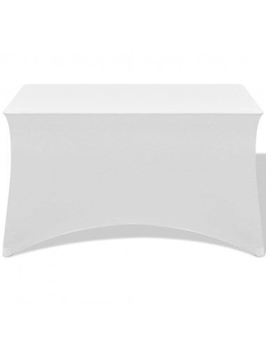 Fodere Elasticizzate per Tavolo 2 pezzi 183x76x74 cm Bianco