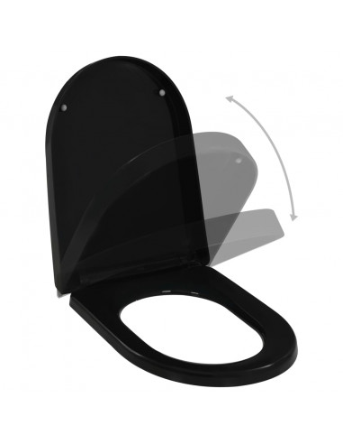 Copriwater Ammortizzato a Sgancio Rapido Nero