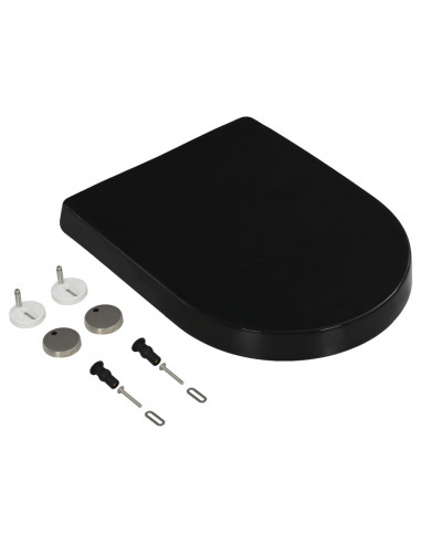 Copriwater Ammortizzato a Sgancio Rapido Nero