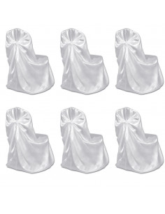 Coprisedia Bianca per Feste di nozze 6 pezzi 2