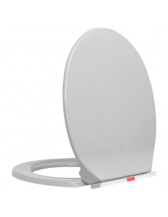 Copriwater Chiusura Ammortizzata e Sgancio Rapido Grigio Ovale 2