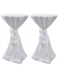 Copritavolo Bianco 60 cm con Fettuccia 2 pezzi 2