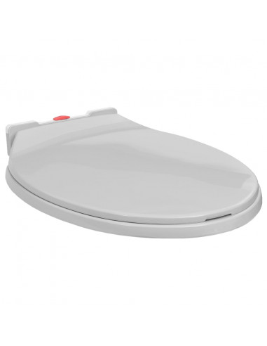 Copriwater Chiusura Ammortizzata e Sgancio Rapido Grigio Ovale