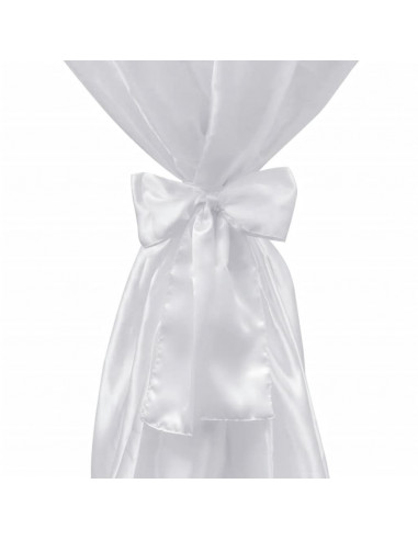 Copritavolo Bianco 60 cm con Fettuccia 2 pezzi