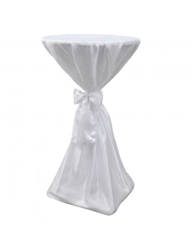 Copritavolo Bianco 60 cm con Fettuccia 2 pezzi