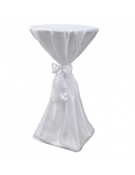 Copritavolo Bianco 60 cm con Fettuccia 2 pezzi