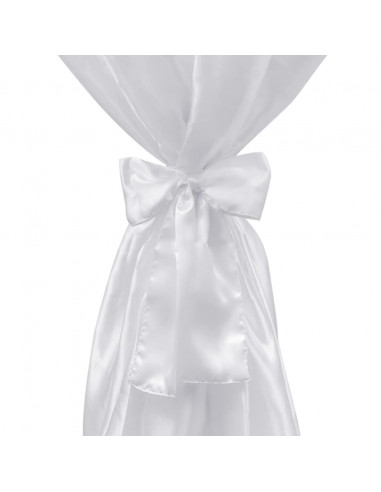 Copritavolo Bianco 70 cm con Fettuccia 2 pezzi