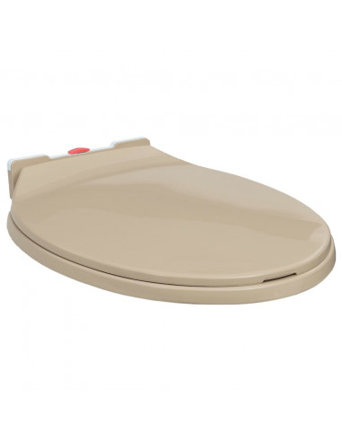 Copriwater Chiusura Ammortizzata e Sgancio Rapido Beige Ovale