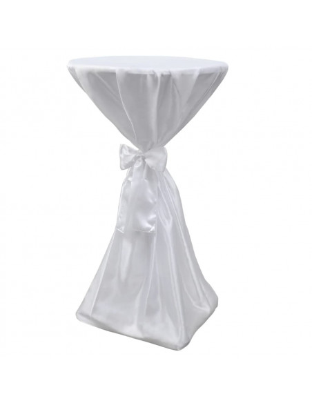 Copritavolo Bianco 70 cm con Fettuccia 2 pezzi