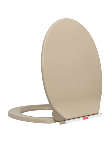 Copriwater Chiusura Ammortizzata e Sgancio Rapido Beige Ovale