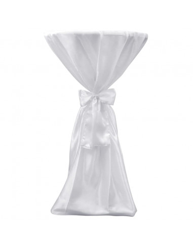 Copritavolo Bianco 80 cm con Fettuccia 2 pezzi