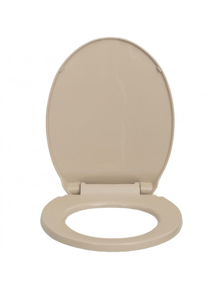 Copriwater Chiusura Ammortizzata e Sgancio Rapido Beige Ovale
