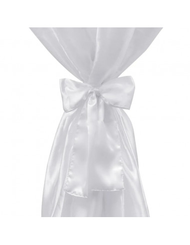 Copritavolo Bianco 80 cm con Fettuccia 2 pezzi