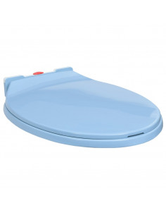 Copriwater Chiusura Ammortizzata e Sgancio Rapido Blu Ovale 2