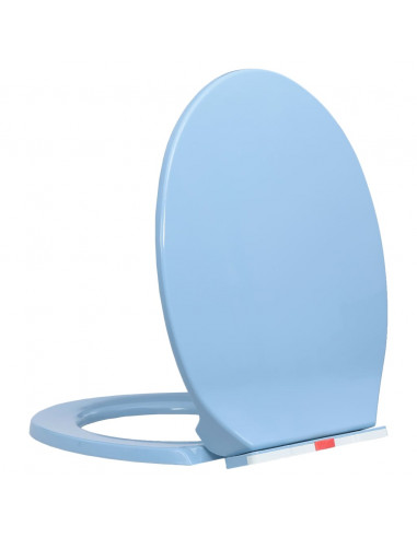 Copriwater Chiusura Ammortizzata e Sgancio Rapido Blu Ovale