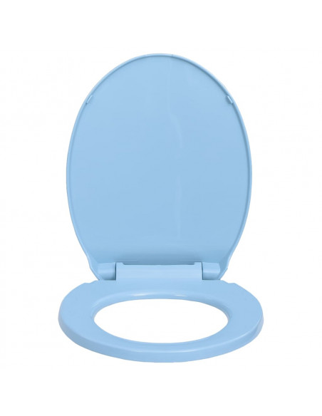 Copriwater Chiusura Ammortizzata e Sgancio Rapido Blu Ovale