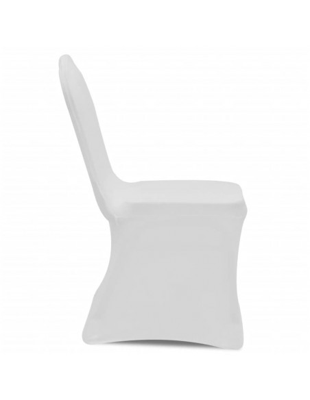 Coprisedia in Tessuto Elasticizzato Bianco Set 6 pz
