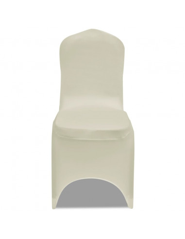 Coprisedia in Tessuto Elasticizzato Crema 6 pz