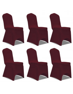 Coprisedia in Elasticizzato 6 pz Bordò 2
