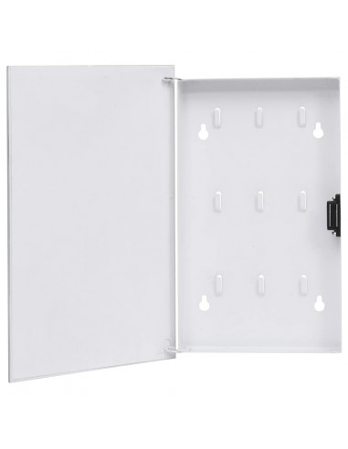 Cassetta Portachiavi con Lavagna Magnetica Bianca 30x20x5,5 cm