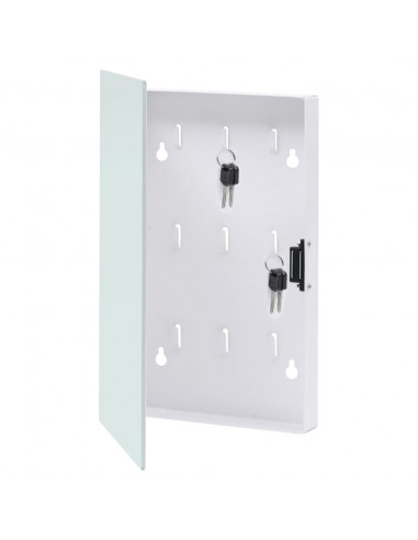 Cassetta Portachiavi con Lavagna Magnetica Bianca 30x20x5,5 cm