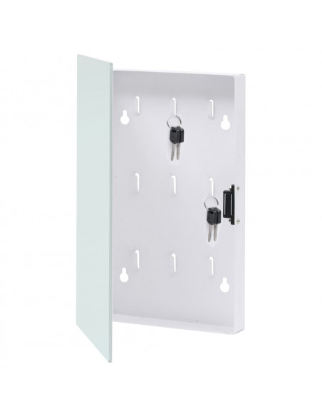 Cassetta Portachiavi con Lavagna Magnetica Bianca 30x20x5,5 cm