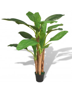 Albero Banana Artificiale con Vaso 175 cm Verde