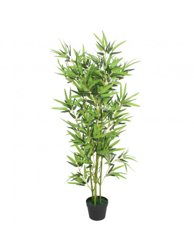 Bambù Artificiale con Vaso 120 cm Verde