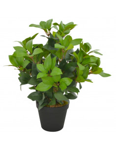 Albero di Alloro Artificiale con Vaso Verde 40 cm