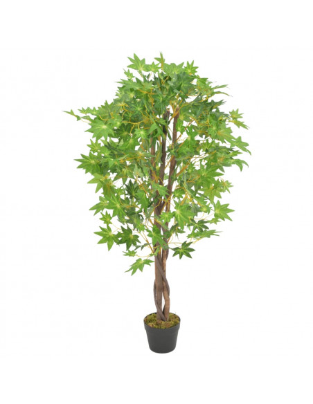 Albero di Acero Artificiale con Vaso Verde 120 cm
