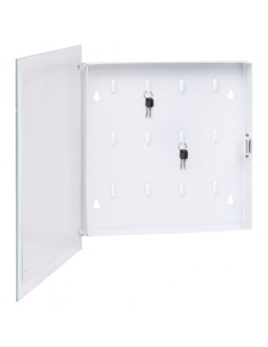 Cassetta Portachiavi con Lavagna Magnetica Bianca 35x35x5,5 cm