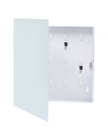 Cassetta Portachiavi con Lavagna Magnetica Bianca 35x35x5,5 cm