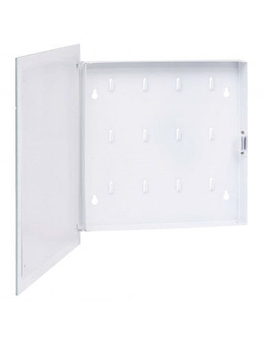 Cassetta Portachiavi con Lavagna Magnetica Bianca 35x35x5,5 cm