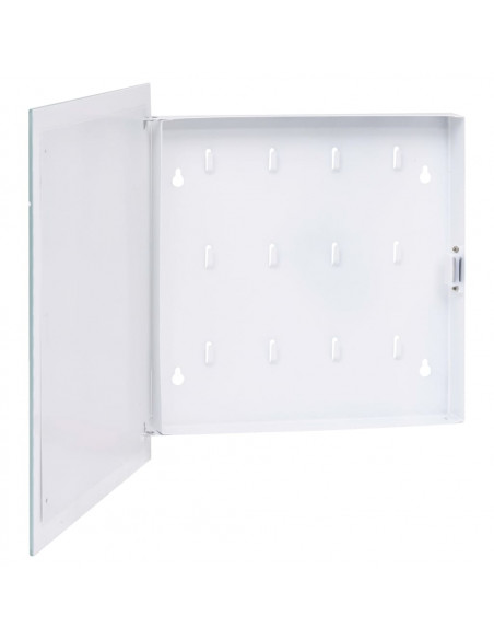 Cassetta Portachiavi con Lavagna Magnetica Bianca 35x35x5,5 cm