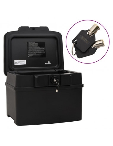 Cassetta di Sicurezza Nera 44x37x34 cm