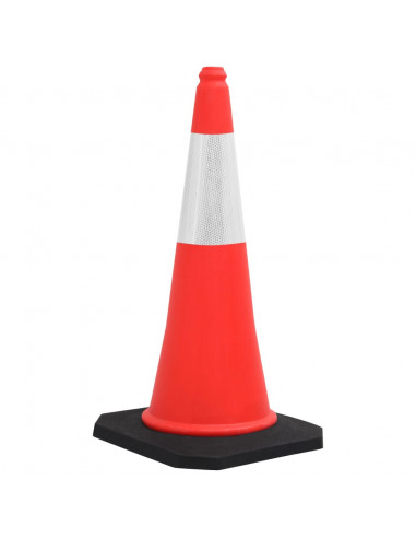 Coni Spartitraffico Riflettenti con Basi Pesanti 4 pz 75 cm